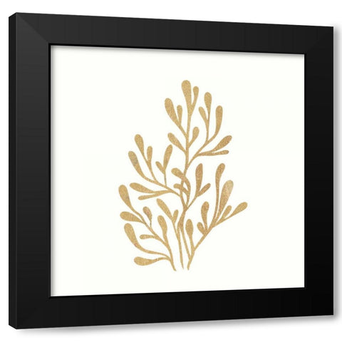 24 Karat Seaweed Black Modern Wood Framed Art Print by Ross, Devon