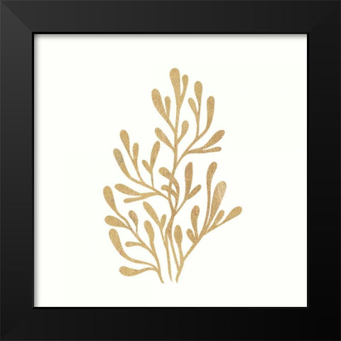 24 Karat Seaweed Black Modern Wood Framed Art Print by Ross, Devon