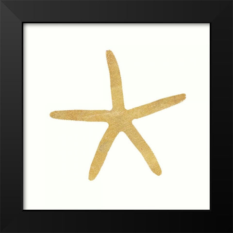 24 Karat Starfish Black Modern Wood Framed Art Print by Ross, Devon