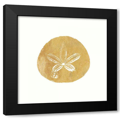 24 Karat Sand Dollar Black Modern Wood Framed Art Print by Ross, Devon