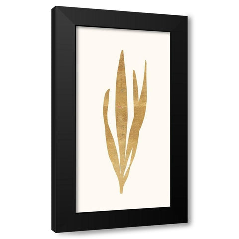 Gold Botanical 1 Black Modern Wood Framed Art Print by Ross, Devon