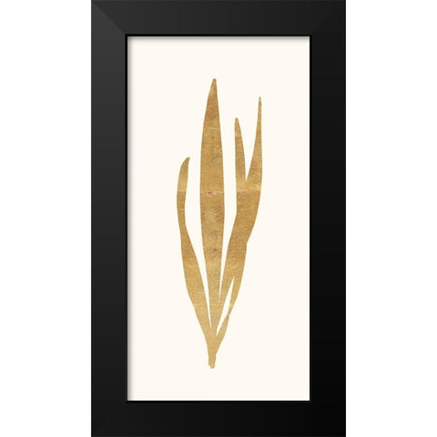 Gold Botanical 1 Black Modern Wood Framed Art Print by Ross, Devon