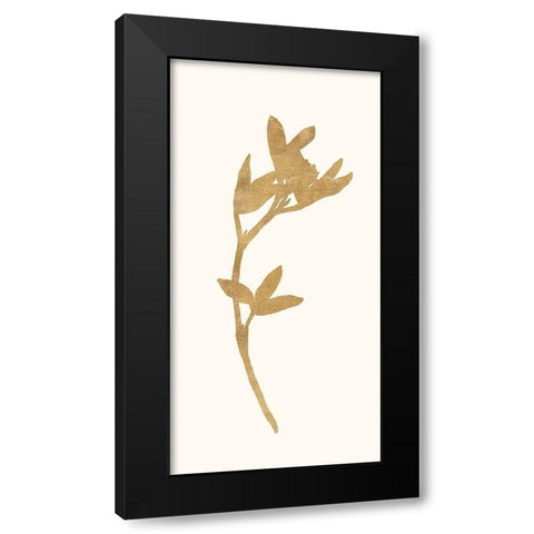 Gold Botanical 2 Black Modern Wood Framed Art Print by Ross, Devon