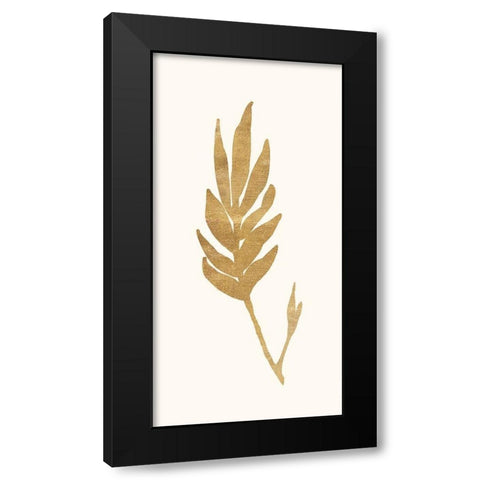Gold Botanical 3 Black Modern Wood Framed Art Print with Double Matting by Ross, Devon