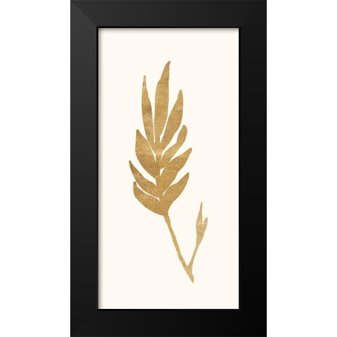 Gold Botanical 3 Black Modern Wood Framed Art Print by Ross, Devon