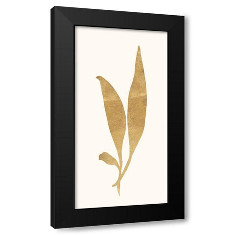 Gold Botanical 5 Black Modern Wood Framed Art Print with Double Matting by Ross, Devon