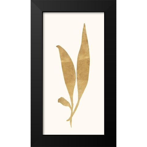 Gold Botanical 5 Black Modern Wood Framed Art Print by Ross, Devon