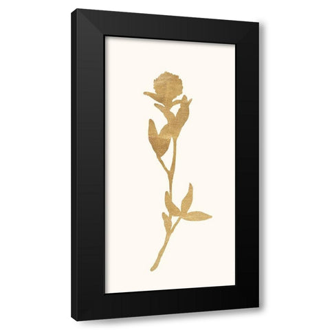 Gold Botanical 6 Black Modern Wood Framed Art Print by Ross, Devon