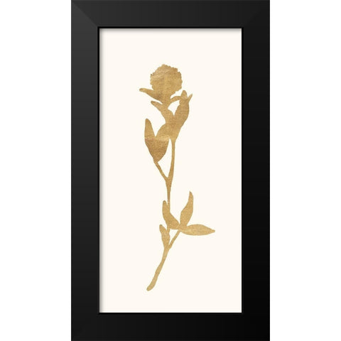 Gold Botanical 6 Black Modern Wood Framed Art Print by Ross, Devon