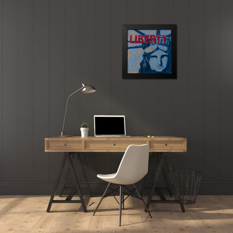 Liberty Reigns Black Modern Wood Framed Art Print by Appleman, Sam