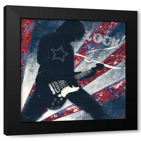 Rock Star Black Modern Wood Framed Art Print by Appleman, Sam