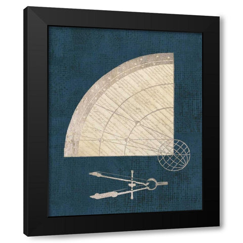 Cartographers Set Black Modern Wood Framed Art Print with Double Matting by Appleman, Sam