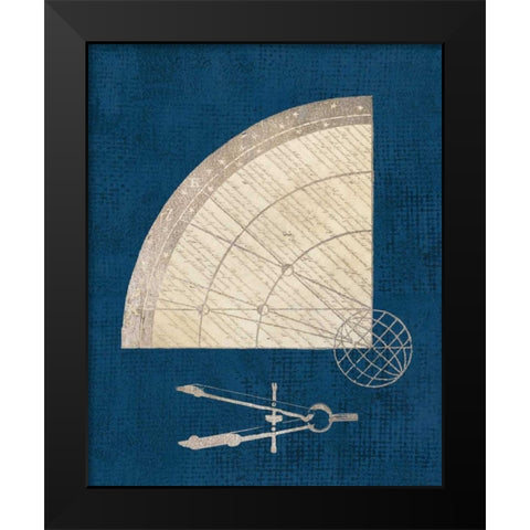 Cartographers Set Coastal Blue Black Modern Wood Framed Art Print by Appleman, Sam