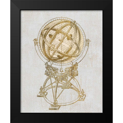 Old World Globe Black Modern Wood Framed Art Print by Appleman, Sam