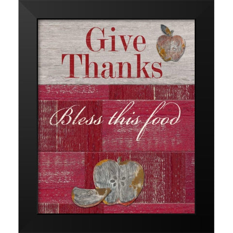 Give Thanks Black Modern Wood Framed Art Print by Appleman, Sam