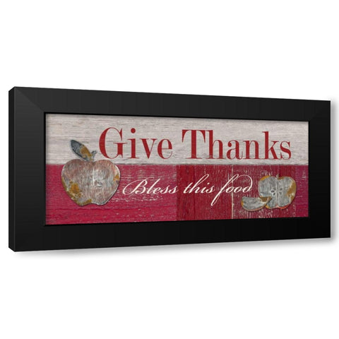Give Thanks Black Modern Wood Framed Art Print by Appleman, Sam
