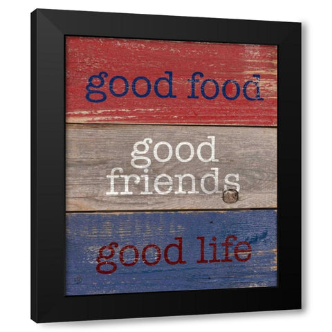 Good Food Black Modern Wood Framed Art Print with Double Matting by Appleman, Sam