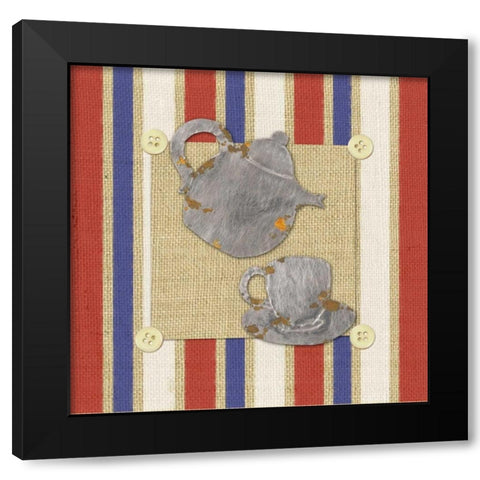 Tin Teapot Black Modern Wood Framed Art Print by Appleman, Sam