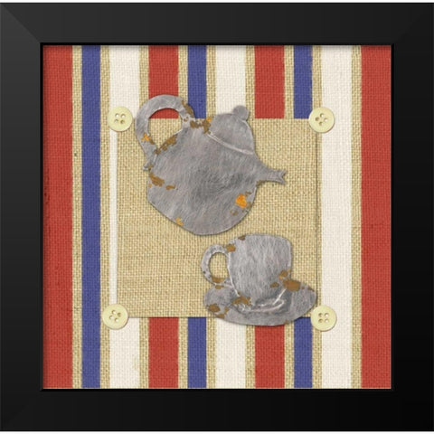 Tin Teapot Black Modern Wood Framed Art Print by Appleman, Sam