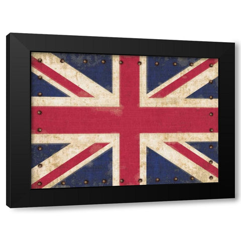 Flea Market Union Jack Black Modern Wood Framed Art Print by Appleman, Sam