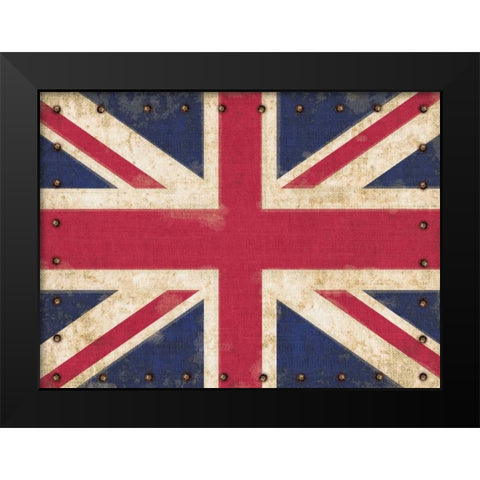 Flea Market Union Jack Black Modern Wood Framed Art Print by Appleman, Sam