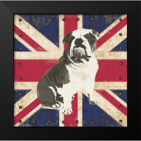 British Bulldog Black Modern Wood Framed Art Print by Appleman, Sam