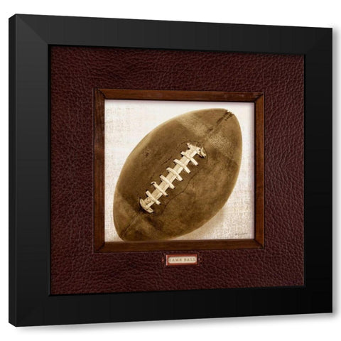Vintage Football Black Modern Wood Framed Art Print by Appleman, Sam