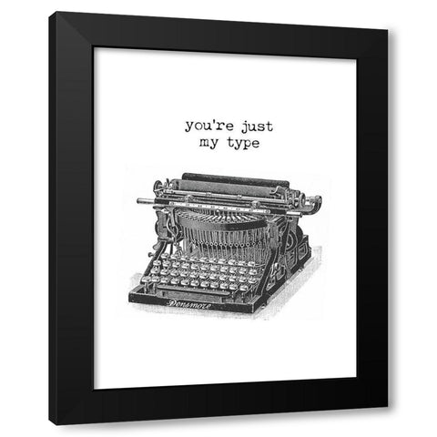 Just My Type Black Modern Wood Framed Art Print with Double Matting by Appleman, Sam