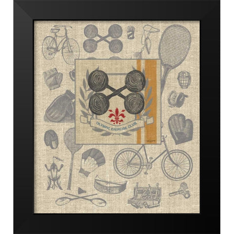 Olympic Exercise Club Detail Black Modern Wood Framed Art Print by Appleman, Sam