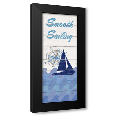 Smooth Sailing Panel Black Modern Wood Framed Art Print with Double Matting by Appleman, Sam