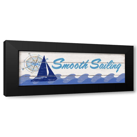 Smooth Sailing Black Modern Wood Framed Art Print with Double Matting by Appleman, Sam