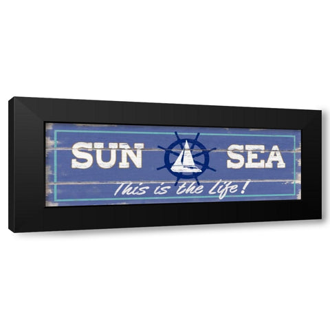 Sun and Sea Black Modern Wood Framed Art Print with Double Matting by Appleman, Sam