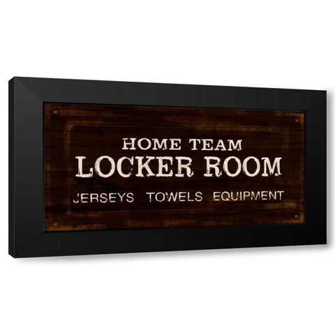 Vintage Locker Room Black Modern Wood Framed Art Print with Double Matting by Appleman, Sam