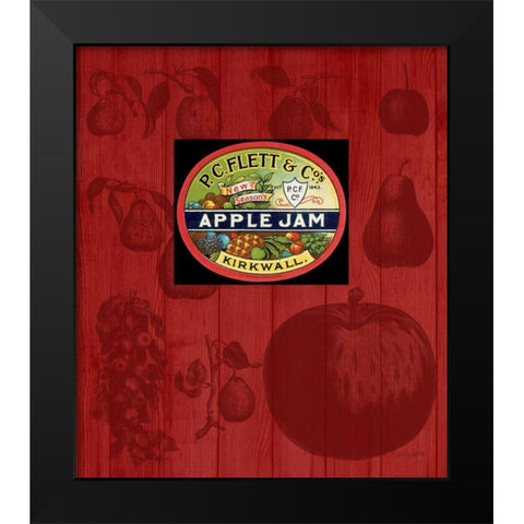 Apple jam Black Modern Wood Framed Art Print by Appleman, Sam