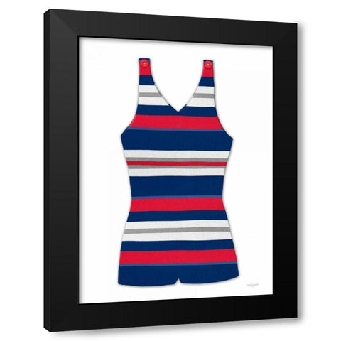Vintage Swim Suit 1 B and R White Black Modern Wood Framed Art Print with Double Matting by Appleman, Sam