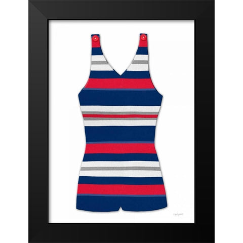 Vintage Swim Suit 1 B and R White Black Modern Wood Framed Art Print by Appleman, Sam
