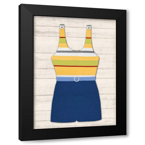 Vintage Swim Suit 2 Black Modern Wood Framed Art Print with Double Matting by Appleman, Sam