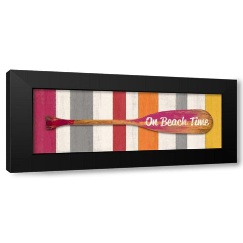 On Beach Time Black Modern Wood Framed Art Print with Double Matting by Appleman, Sam