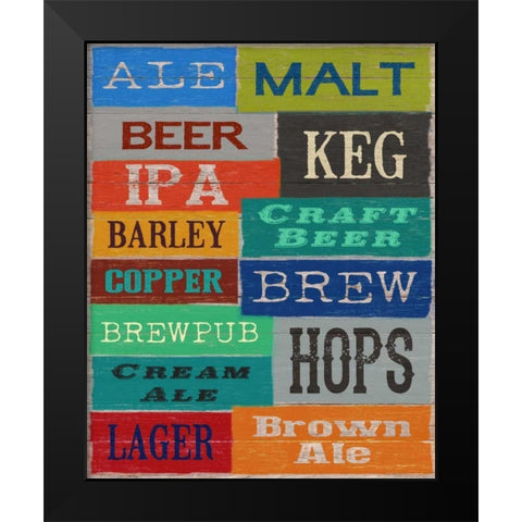 Beer Speak Black Modern Wood Framed Art Print by Appleman, Sam