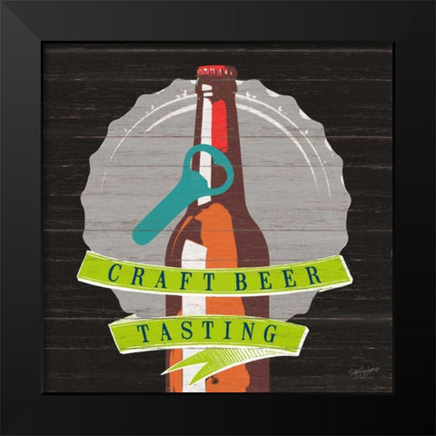 Craft Beer Black Modern Wood Framed Art Print by Appleman, Sam