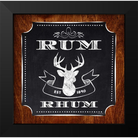 Rum Drinker Black Modern Wood Framed Art Print by Appleman, Sam