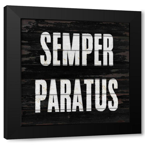 Always Ready, Latin Black Modern Wood Framed Art Print with Double Matting by Appleman, Sam