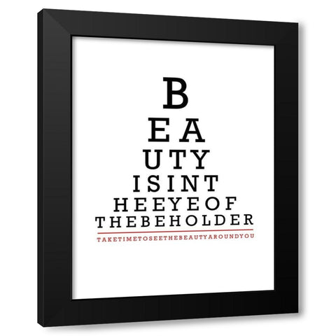 Beauty Eye Chart Black Modern Wood Framed Art Print by Appleman, Sam