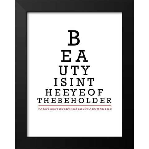 Beauty Eye Chart Black Modern Wood Framed Art Print by Appleman, Sam