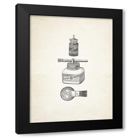 Glued! Black Modern Wood Framed Art Print by Appleman, Sam