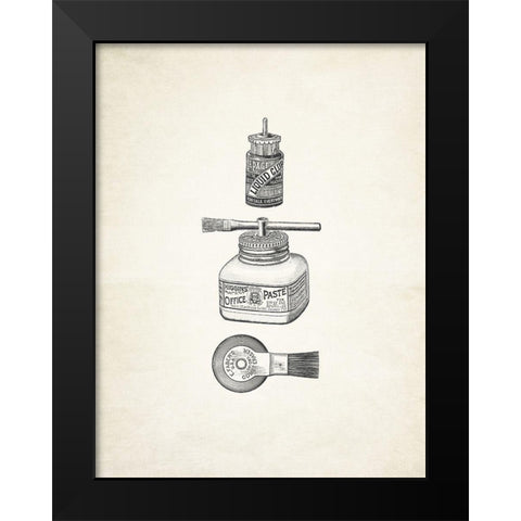 Glued! Black Modern Wood Framed Art Print by Appleman, Sam