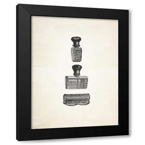 Stamped! Black Modern Wood Framed Art Print with Double Matting by Appleman, Sam