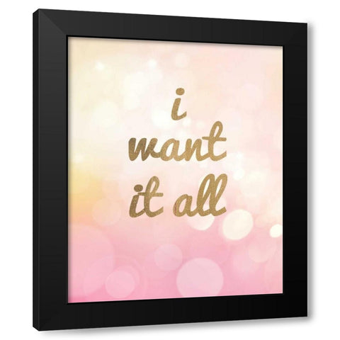 Glam World 5 Black Modern Wood Framed Art Print by Bryant, Lola