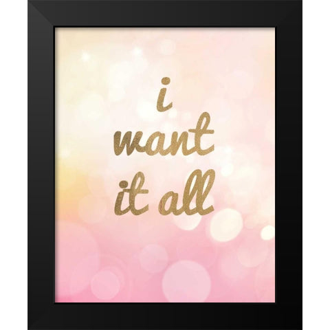 Glam World 5 Black Modern Wood Framed Art Print by Bryant, Lola
