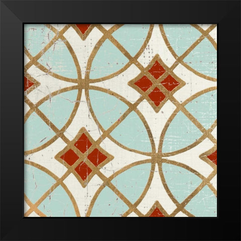 Garden Tile 1 Black Modern Wood Framed Art Print by Yamada, Morgan